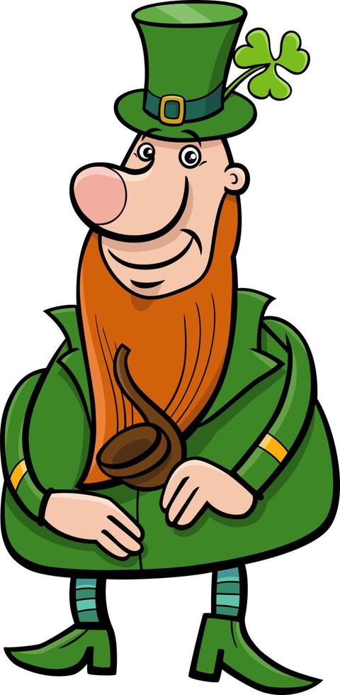cartoon Leprechaun character on Saint Patrick Day vector