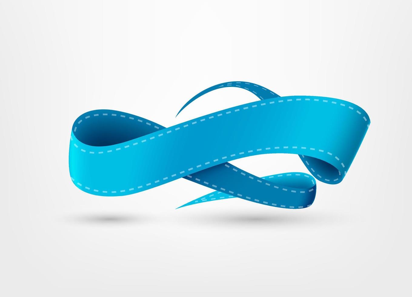 Blue Ribbon Company Symbol, Vector Illustration