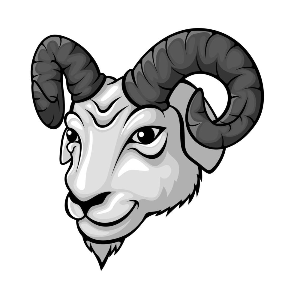 Ram head mascot Vector illustration