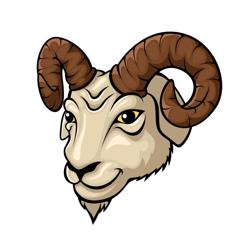 Ram head mascot Vector illustration