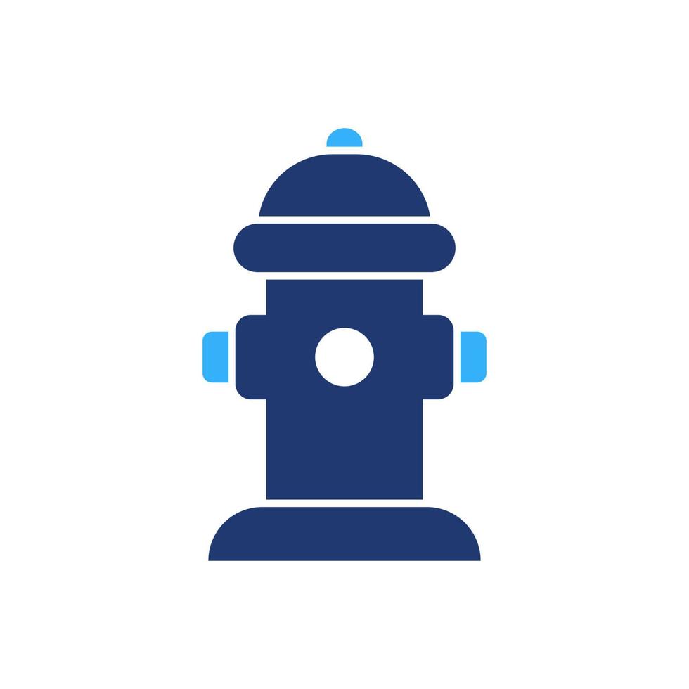 Fire Hydrant Silhouette Icon. Fire Extinguishing Hydrant Color Icon. Isolated Vector Illustration.