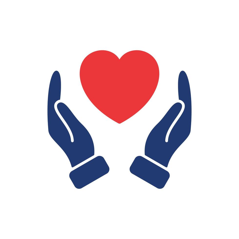 Hands Holding Love Heart. Care, Save, Charity, Volunteering and Donate  Concept. Symbol of Goodness, Love, Hope and Mercy. Symbol of Love and  Charity. Vector illustration. 20794500 Vector Art at Vecteezy