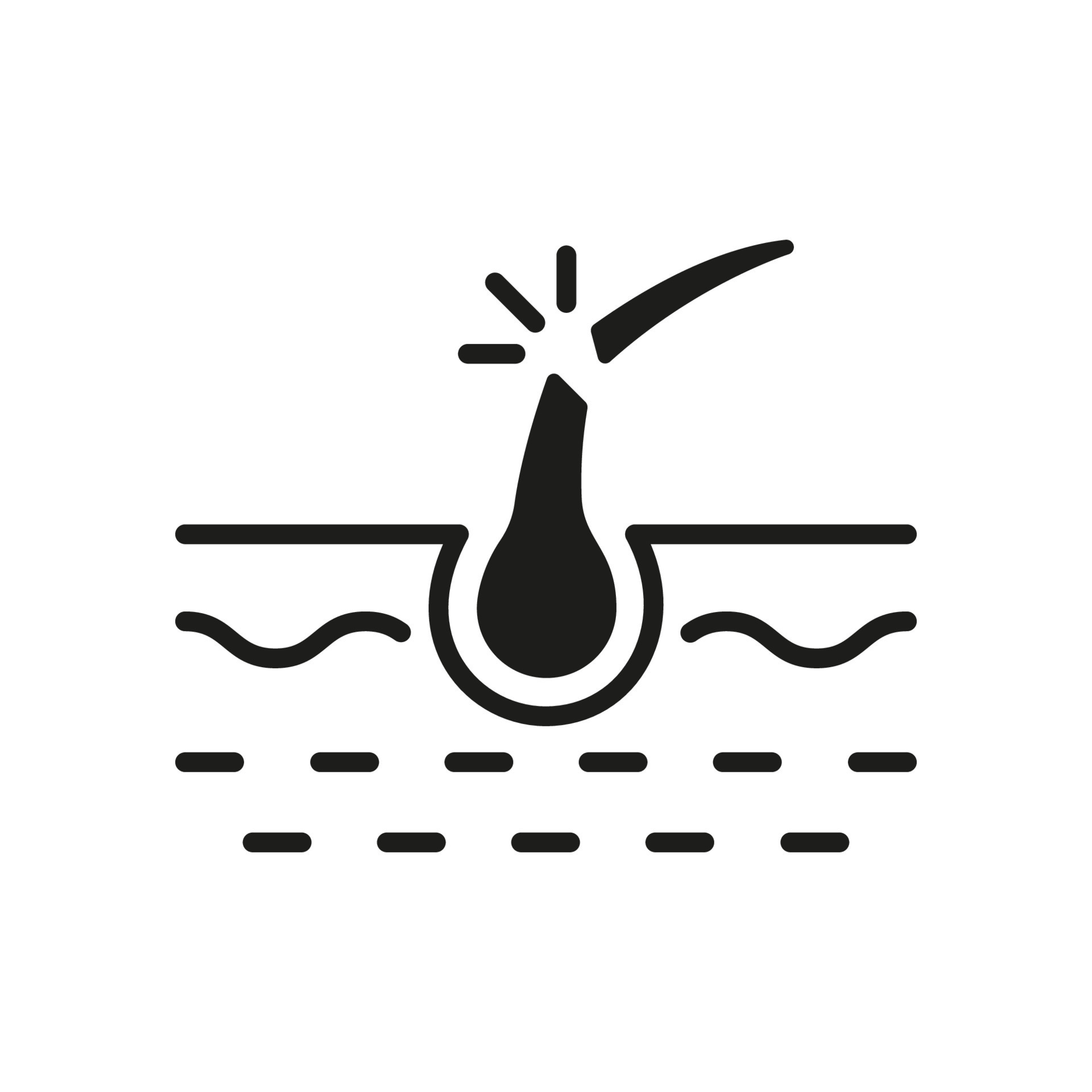 Broken Follicle Silhouette Icon. Hair Care Treatment Glyph Pictogram