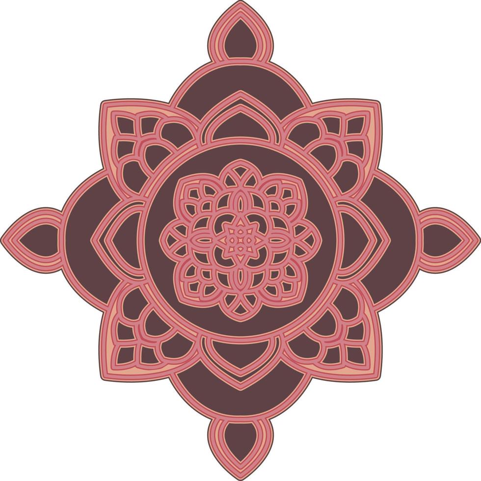 3d mandala multicapa cortar archivo svg vector