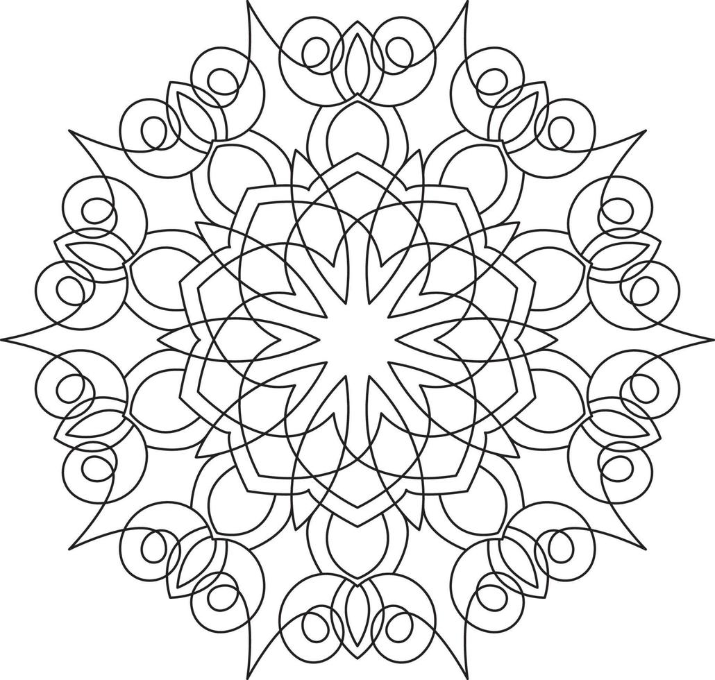 Mandala for Coloring Page Graphic vector