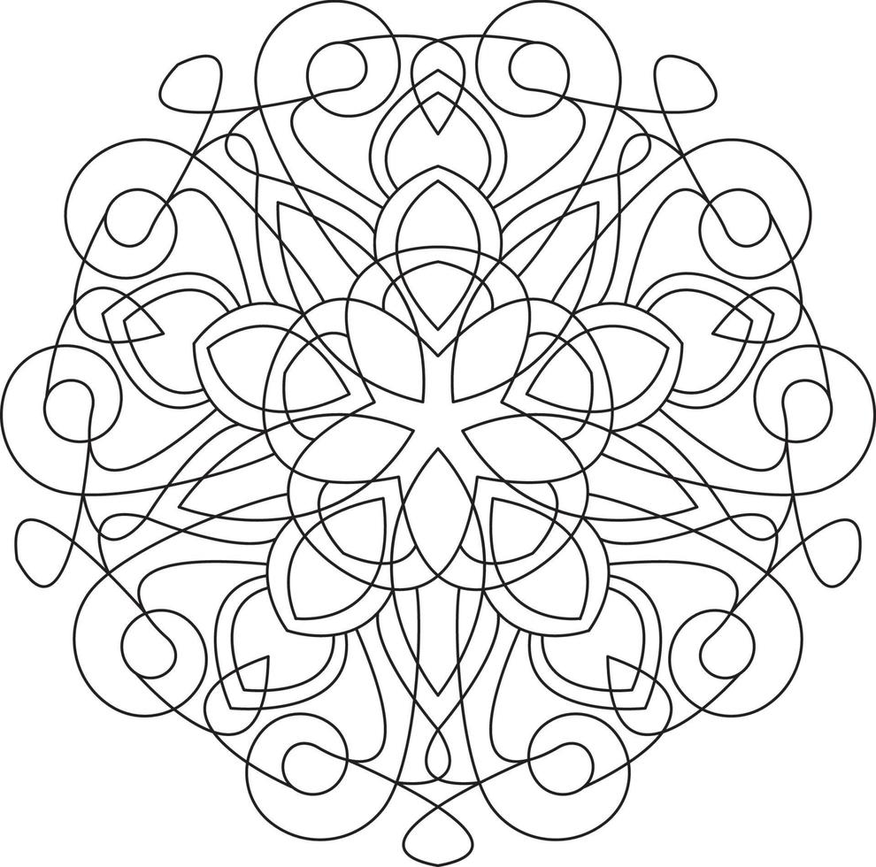 Mandala for Coloring Page Graphic vector