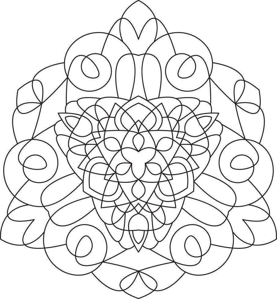 Mandala for Coloring Page Graphic vector
