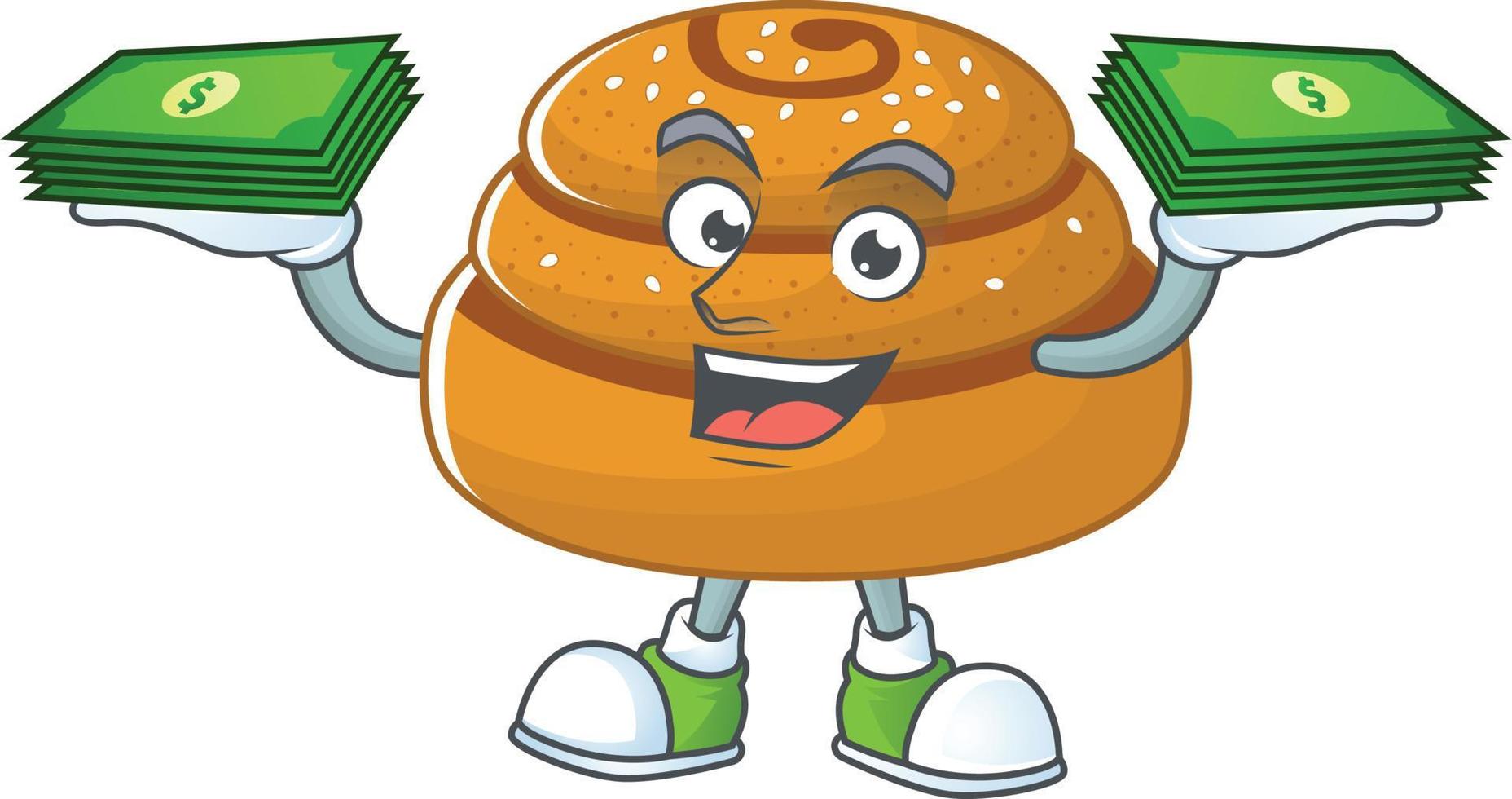 A cartoon character of kanelbulle vector