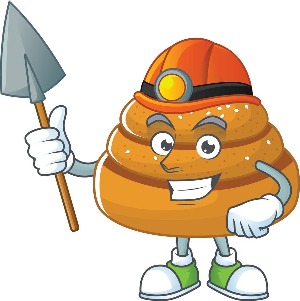 A cartoon character of kanelbulle vector
