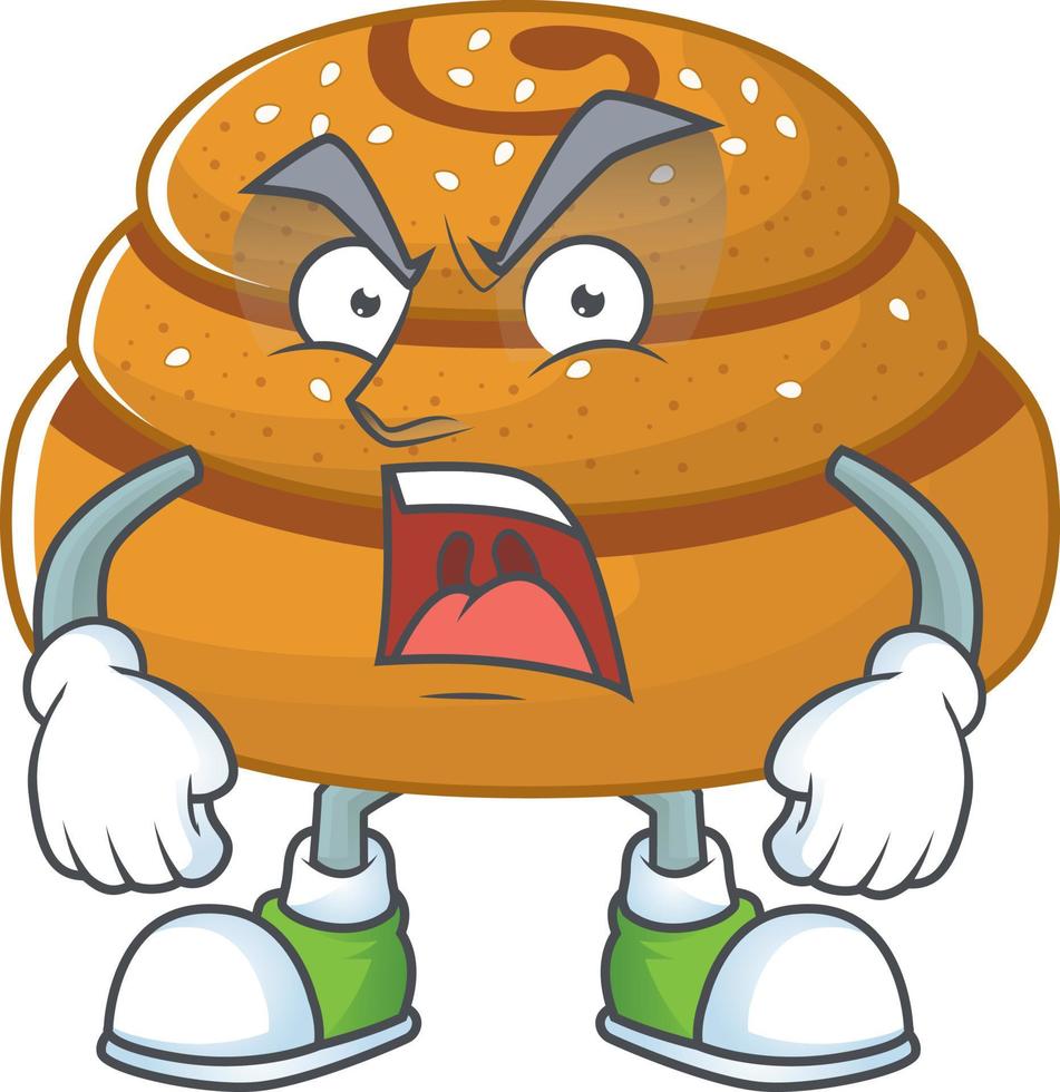 A cartoon character of kanelbulle vector