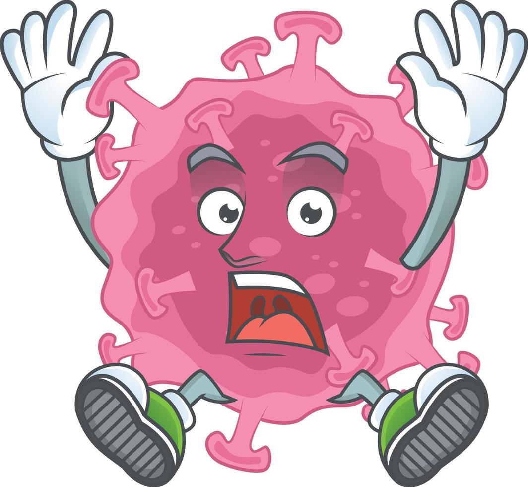 A cartoon character of corona virus parasite vector