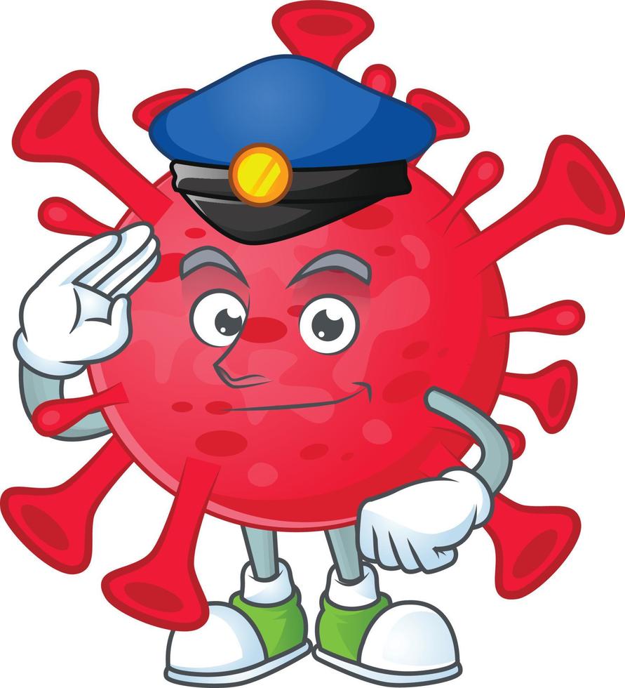 A cartoon character of coronavirus amoeba vector