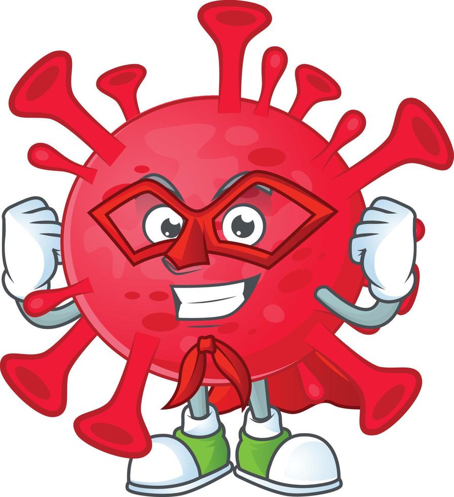 A cartoon character of coronavirus amoeba vector