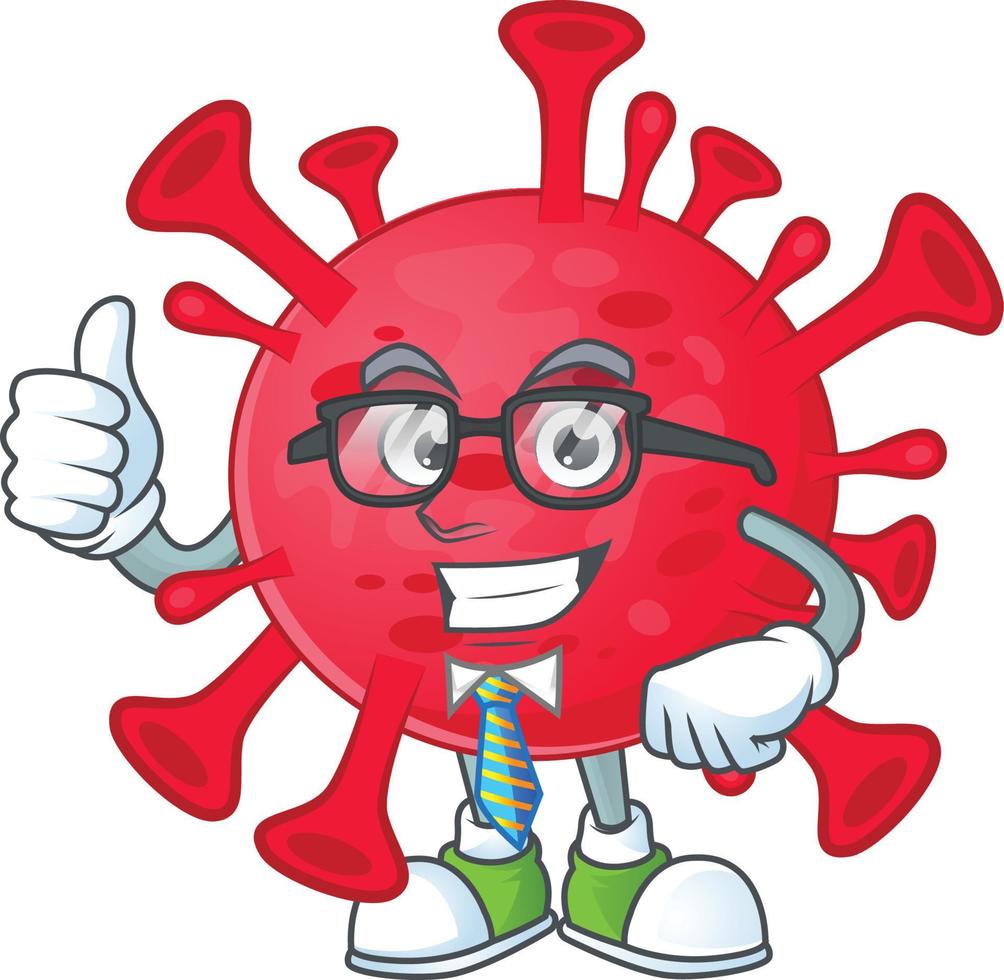 A cartoon character of coronavirus amoeba vector