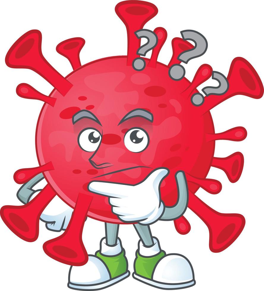A cartoon character of coronavirus amoeba vector