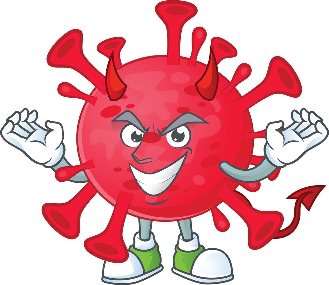 A cartoon character of coronavirus amoeba vector