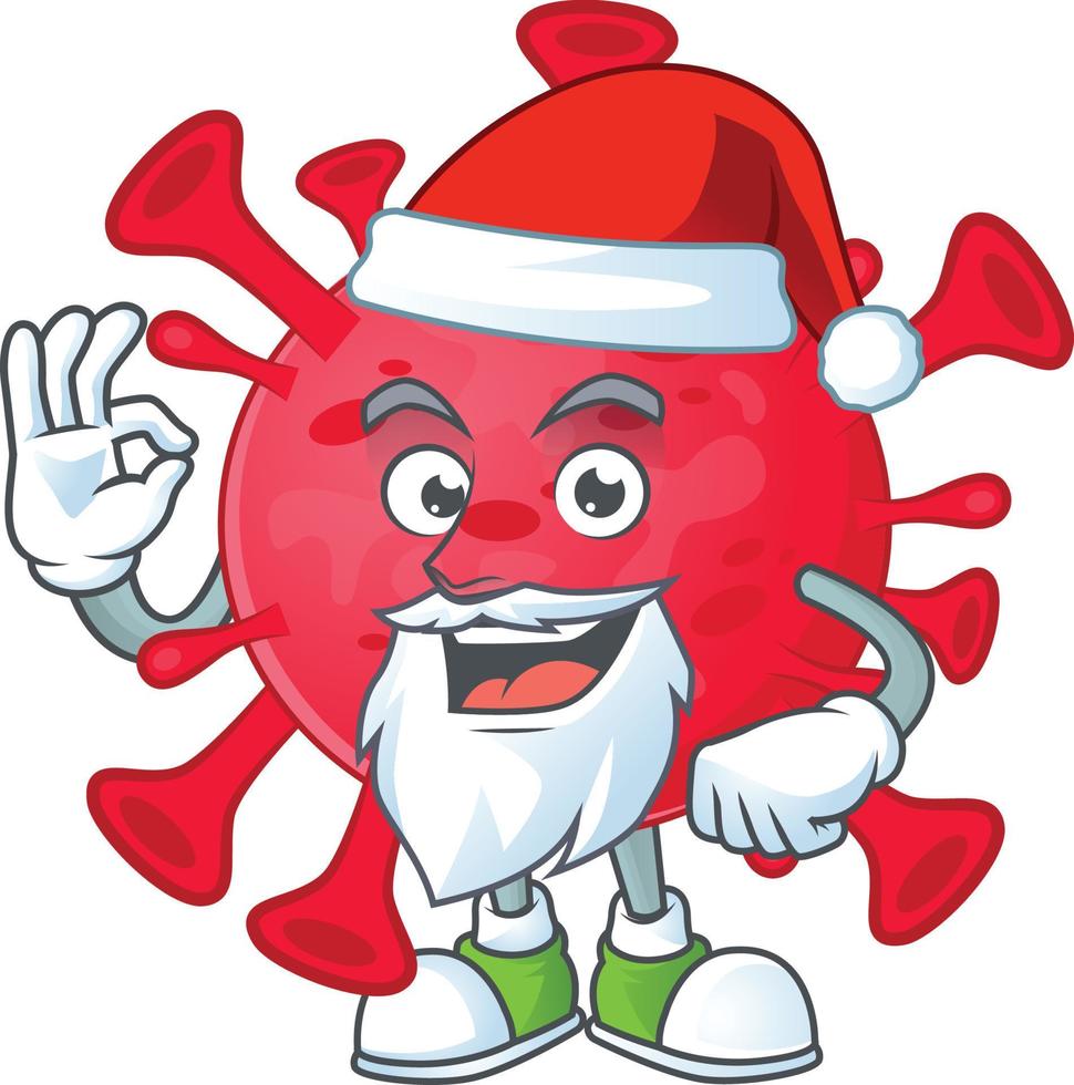 A cartoon character of coronavirus amoeba vector