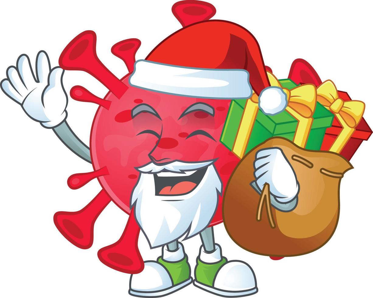 A cartoon character of coronavirus amoeba vector