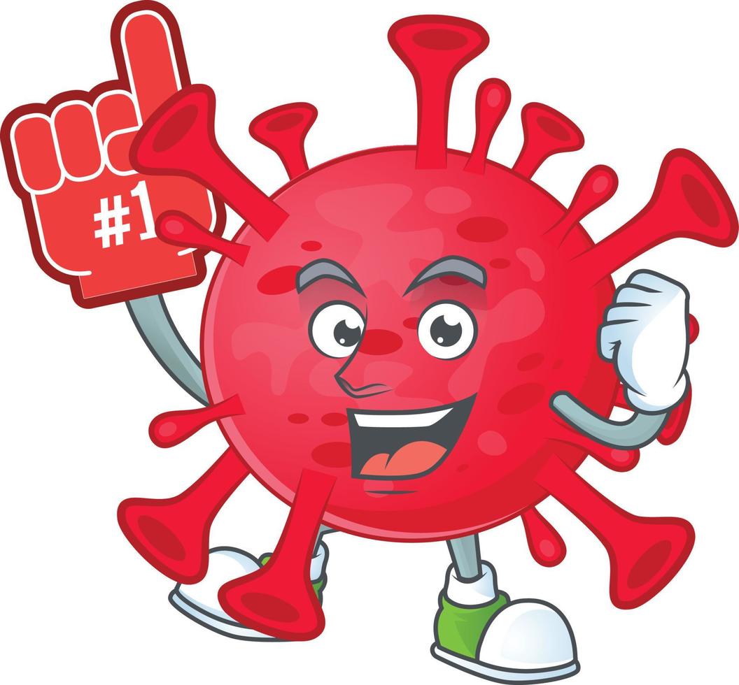 A cartoon character of coronavirus amoeba vector