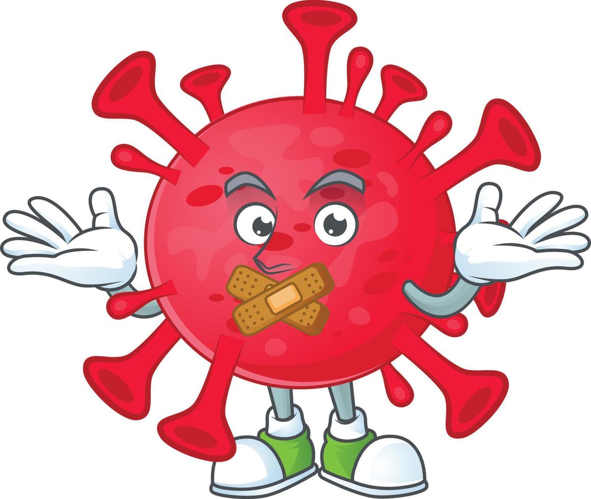 A cartoon character of coronavirus amoeba vector