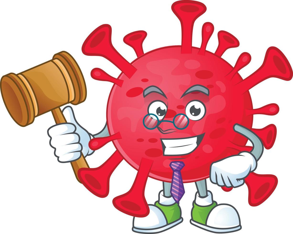 A cartoon character of coronavirus amoeba vector