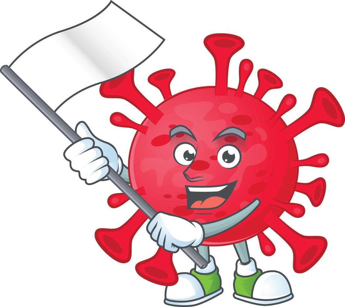 A cartoon character of coronavirus amoeba vector