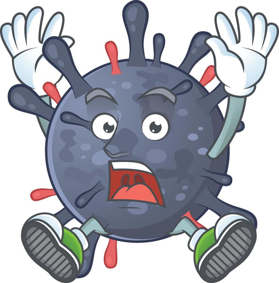 A cartoon character of coronavirus epidemic vector