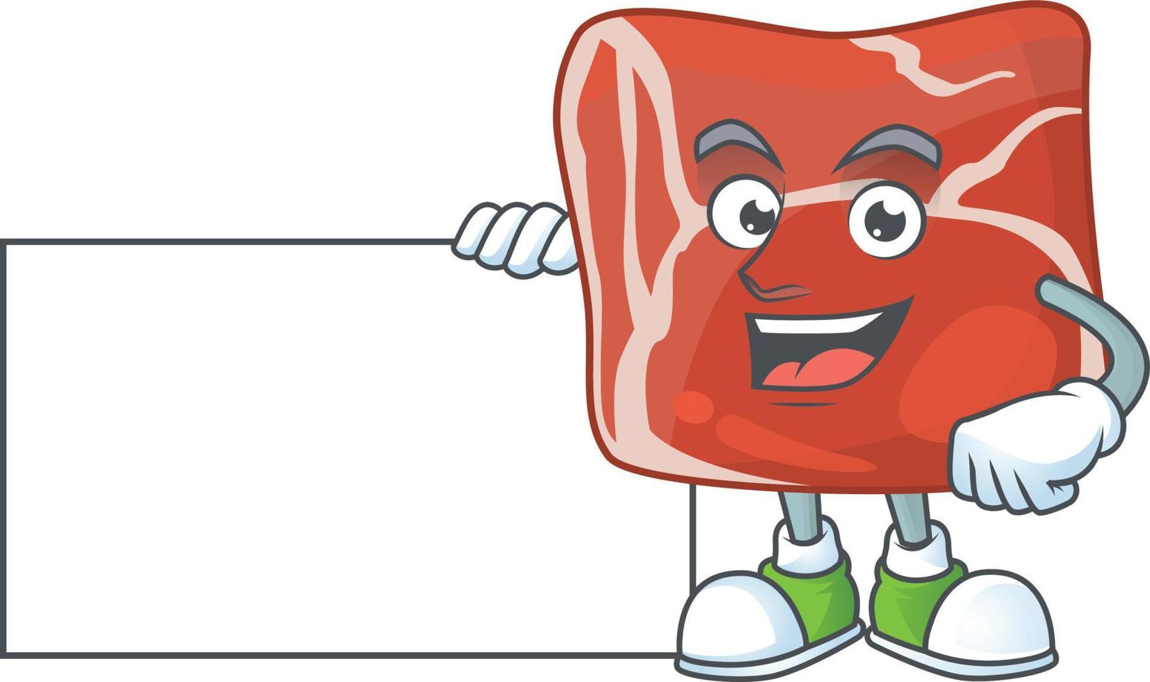 A cartoon character of beef vector