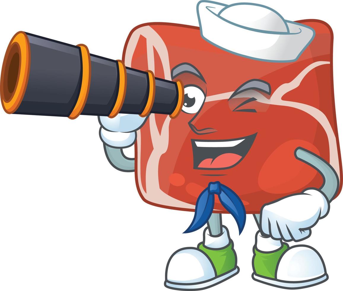 A cartoon character of beef vector