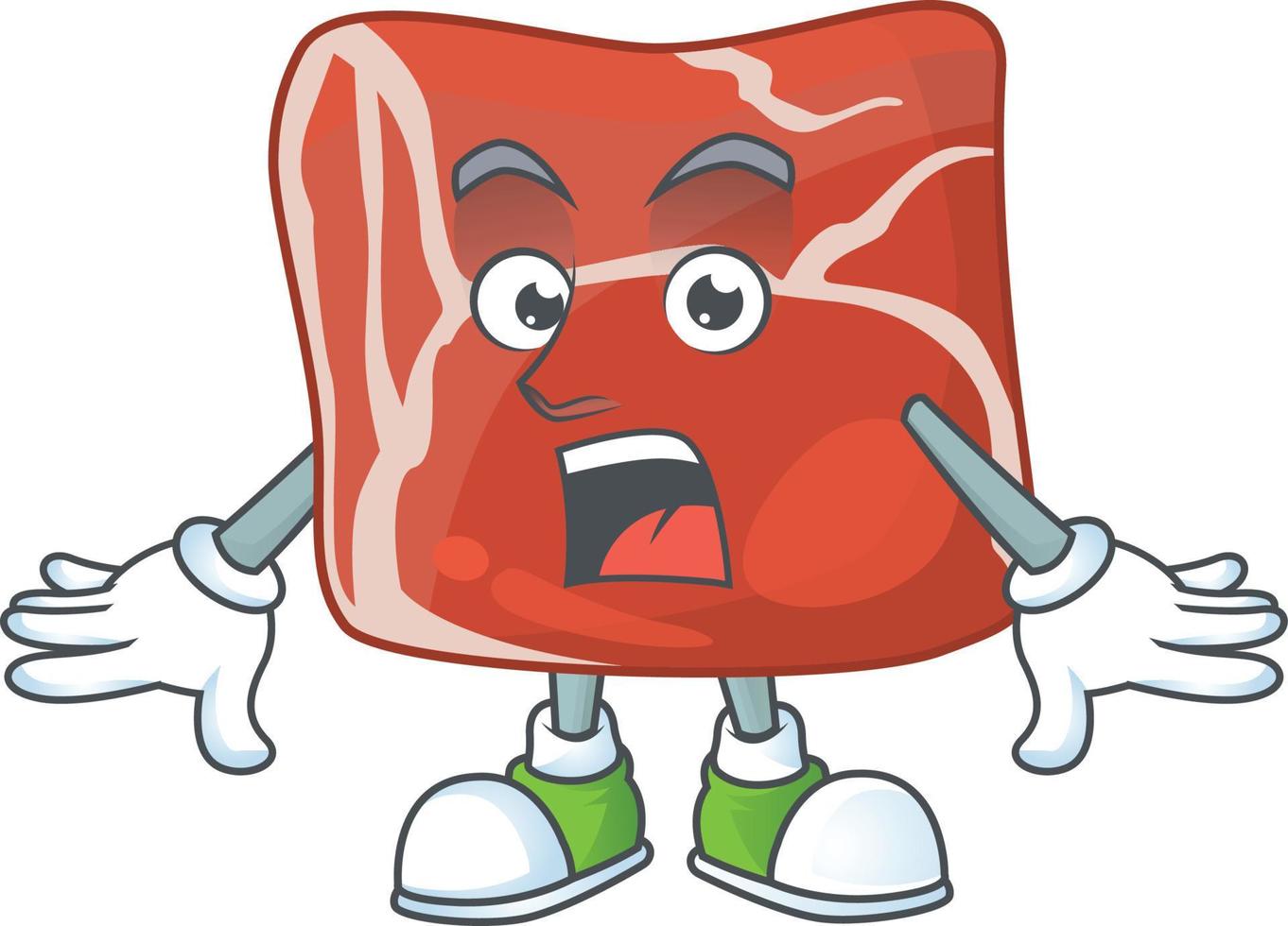 A cartoon character of beef vector