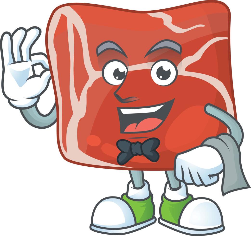 A cartoon character of beef vector