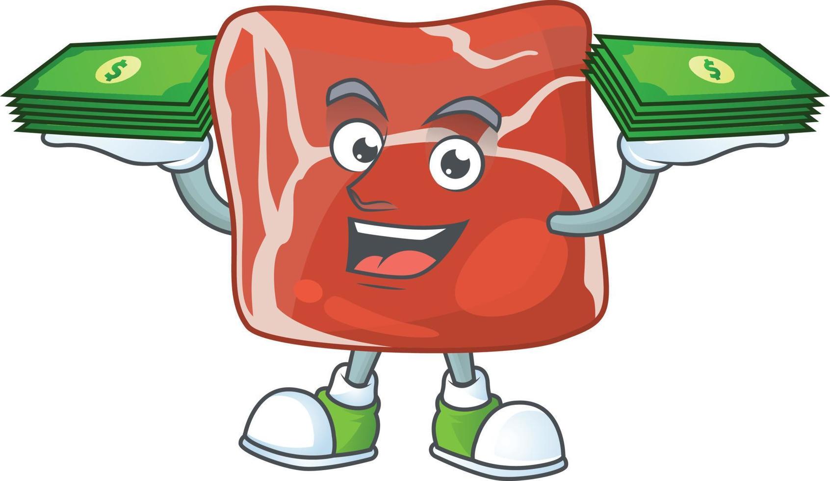 A cartoon character of beef vector