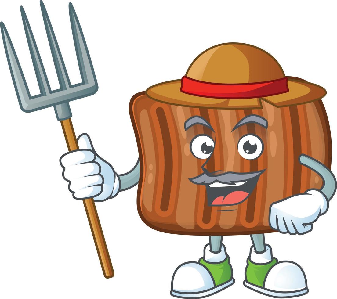A cartoon character of roasted beef vector