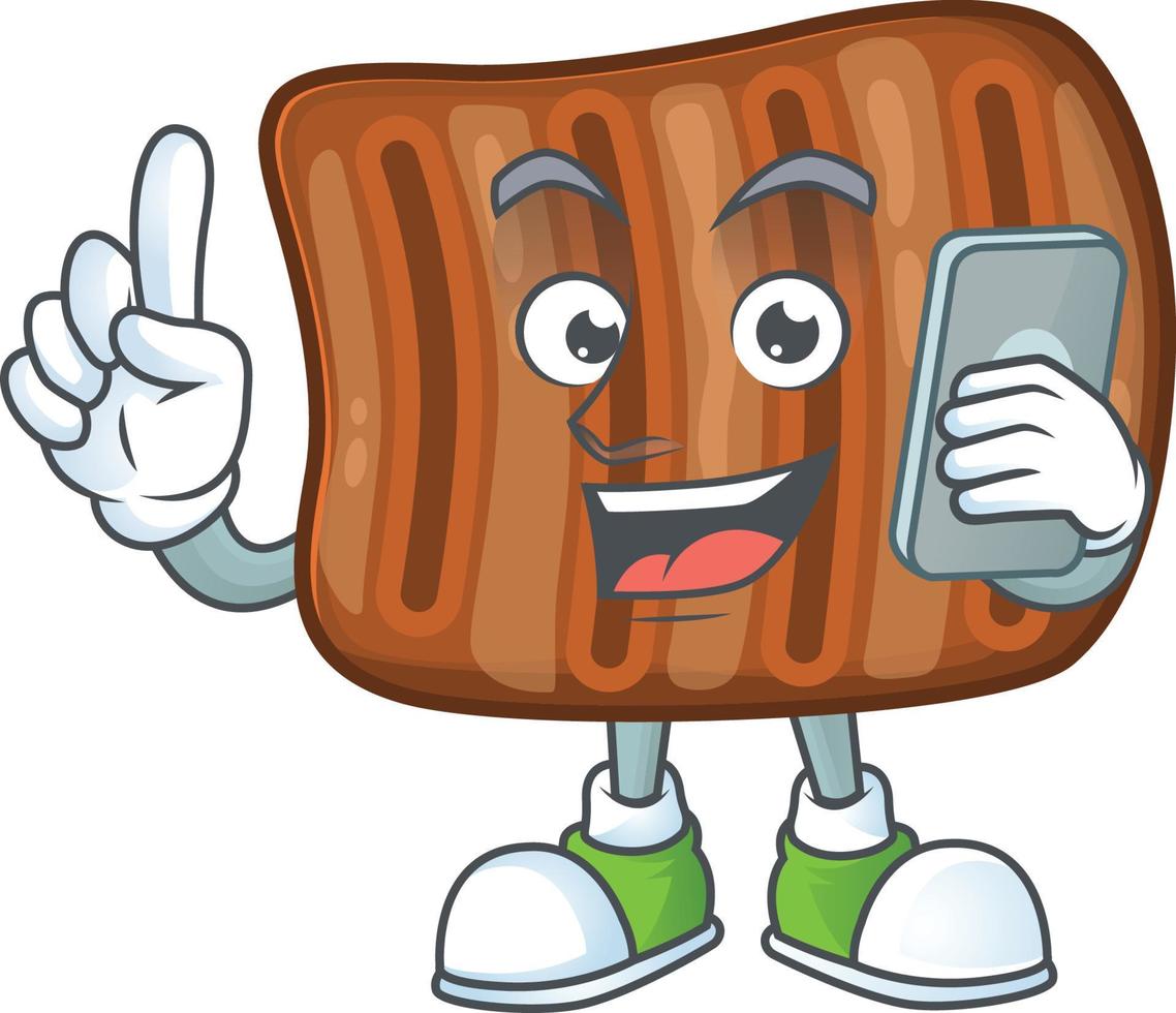 A cartoon character of roasted beef vector