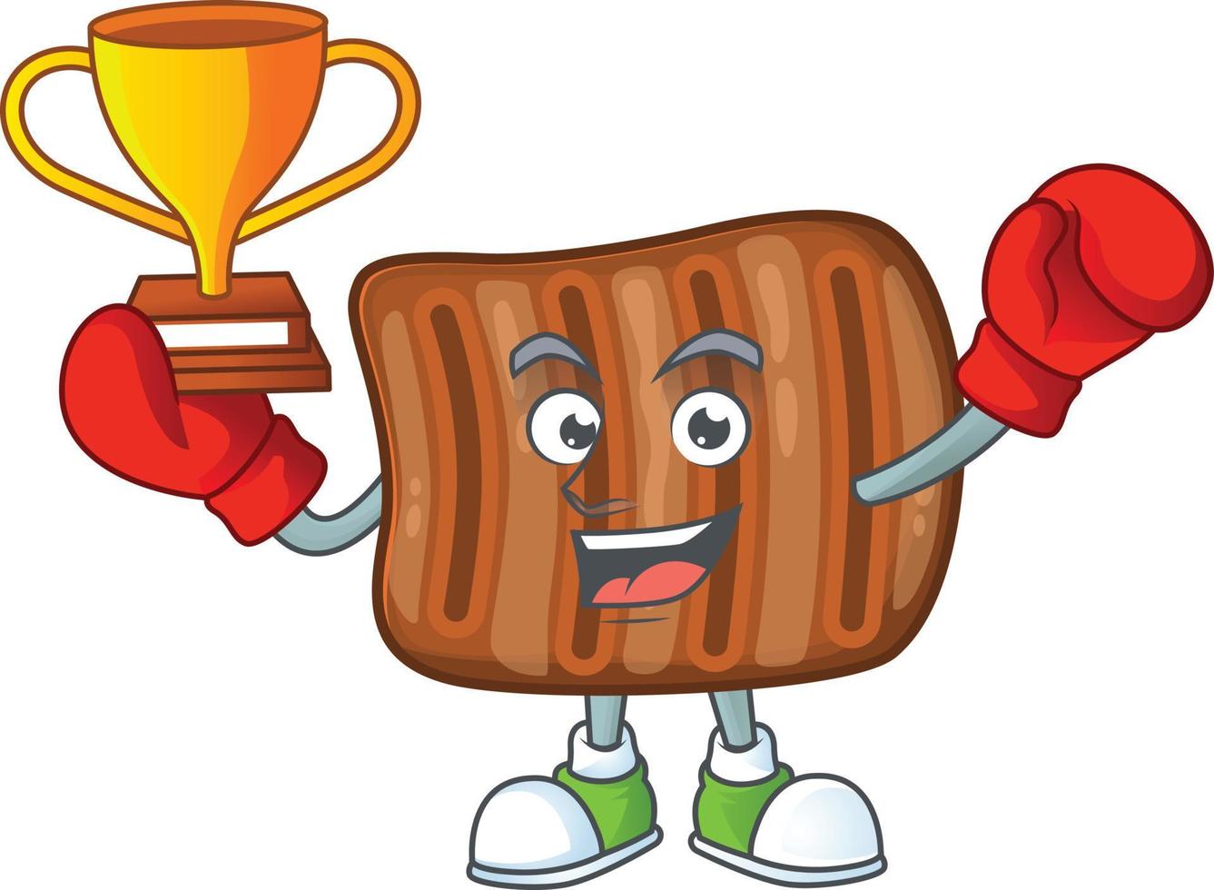 A cartoon character of roasted beef vector