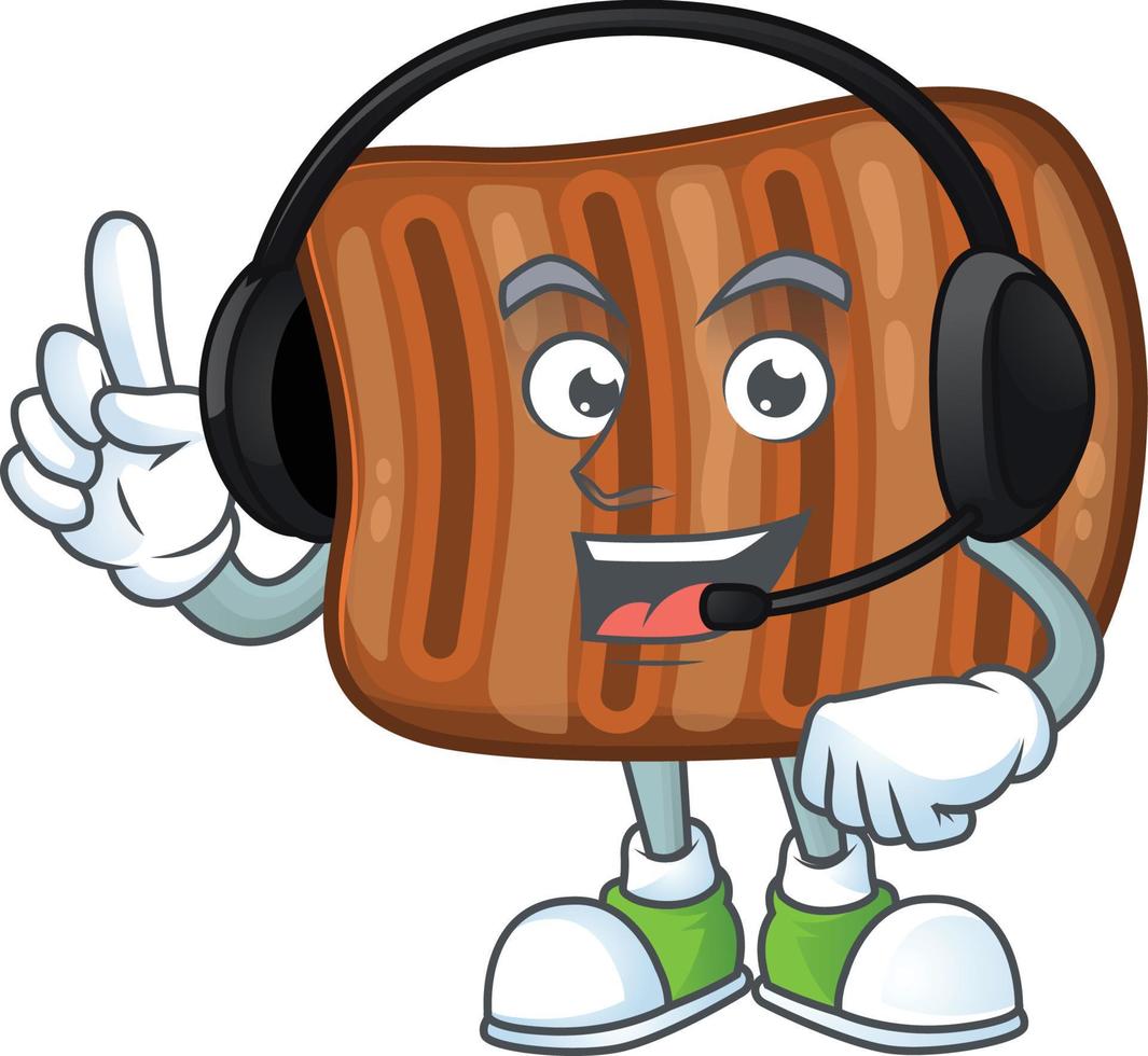 A cartoon character of roasted beef vector