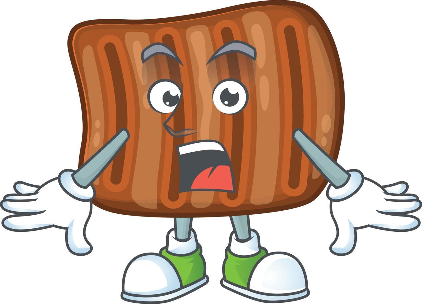 A cartoon character of roasted beef vector