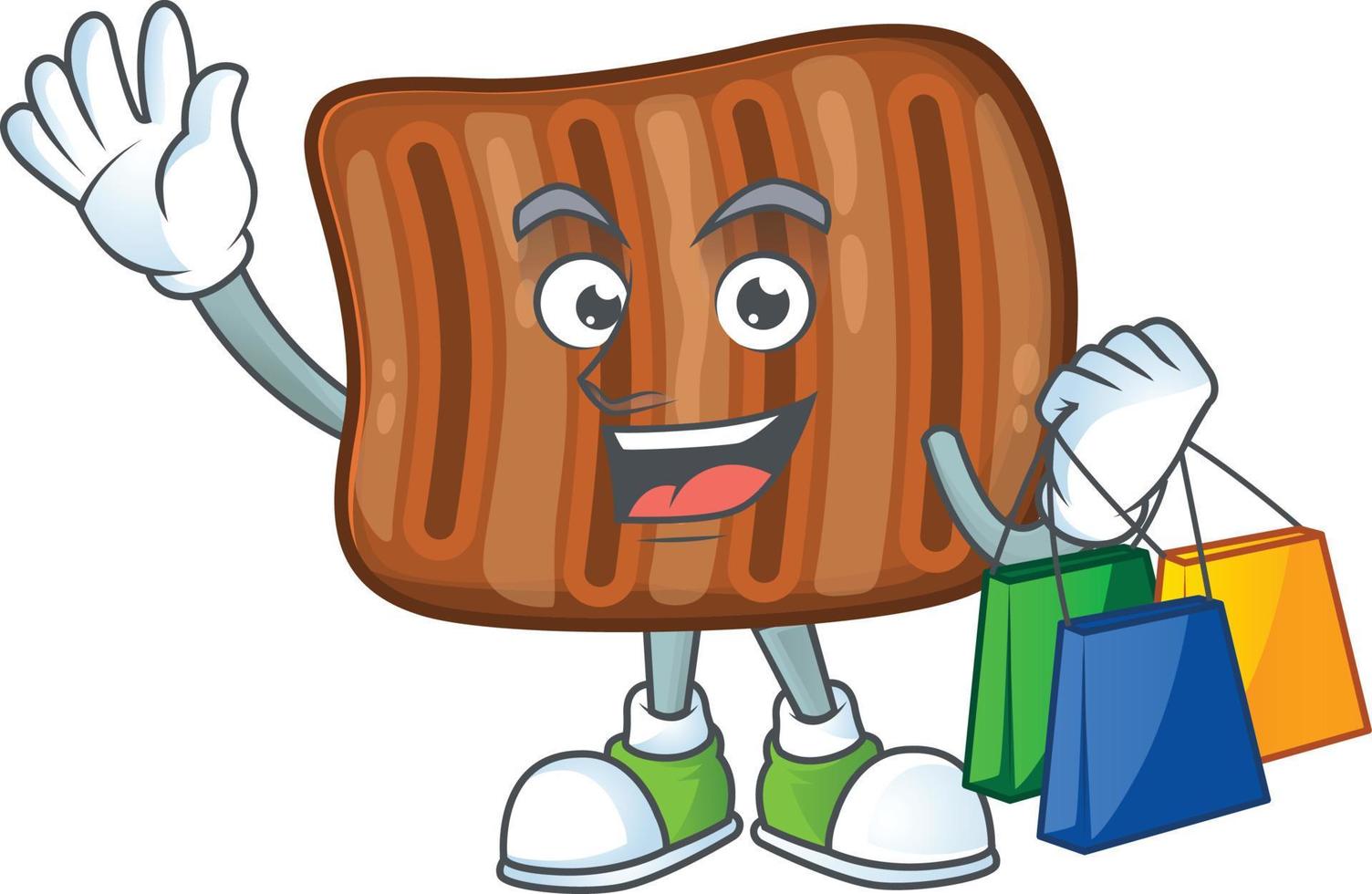 A cartoon character of roasted beef vector