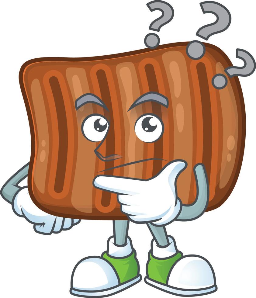 A cartoon character of roasted beef vector