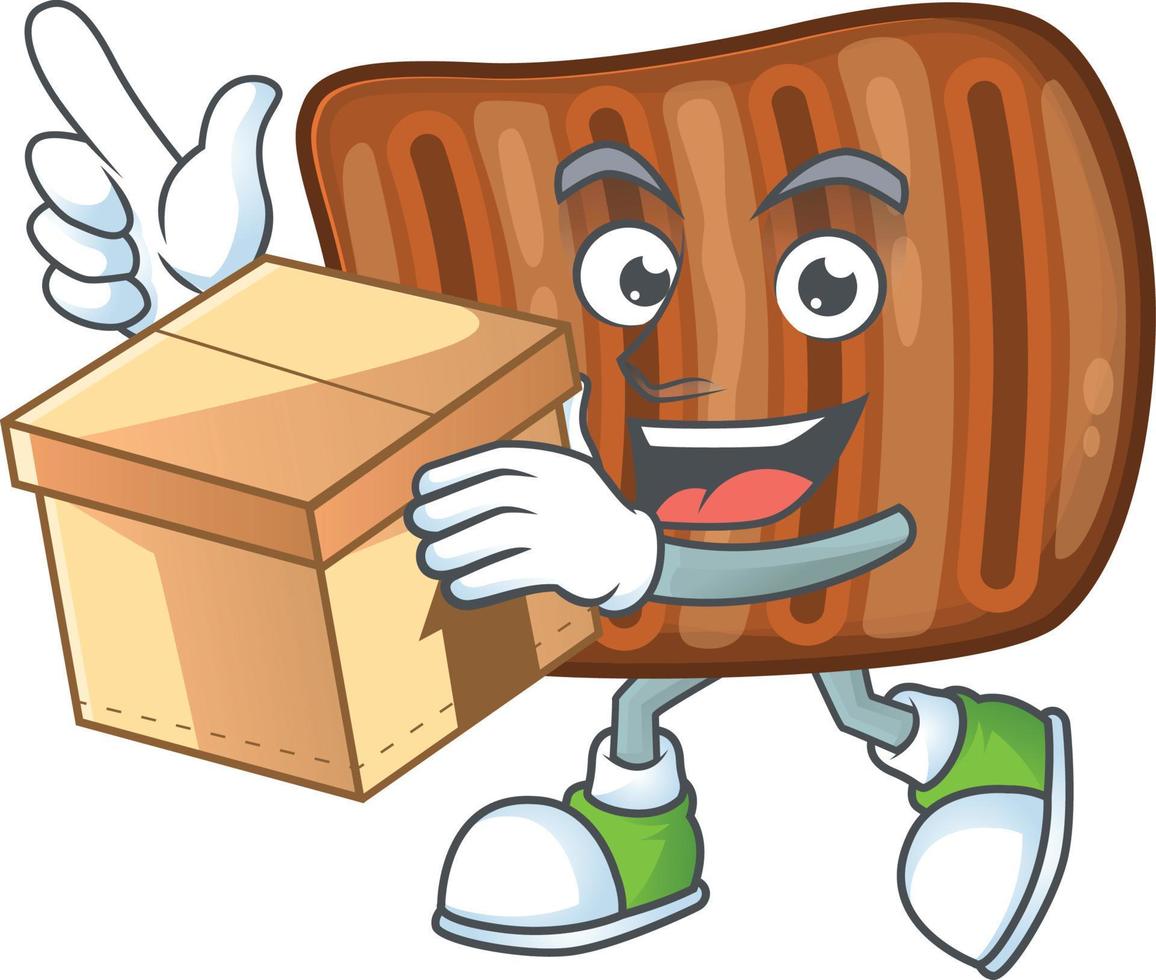 A cartoon character of roasted beef vector