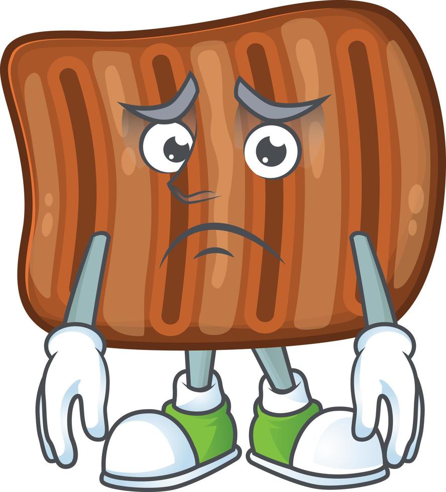 A cartoon character of roasted beef vector