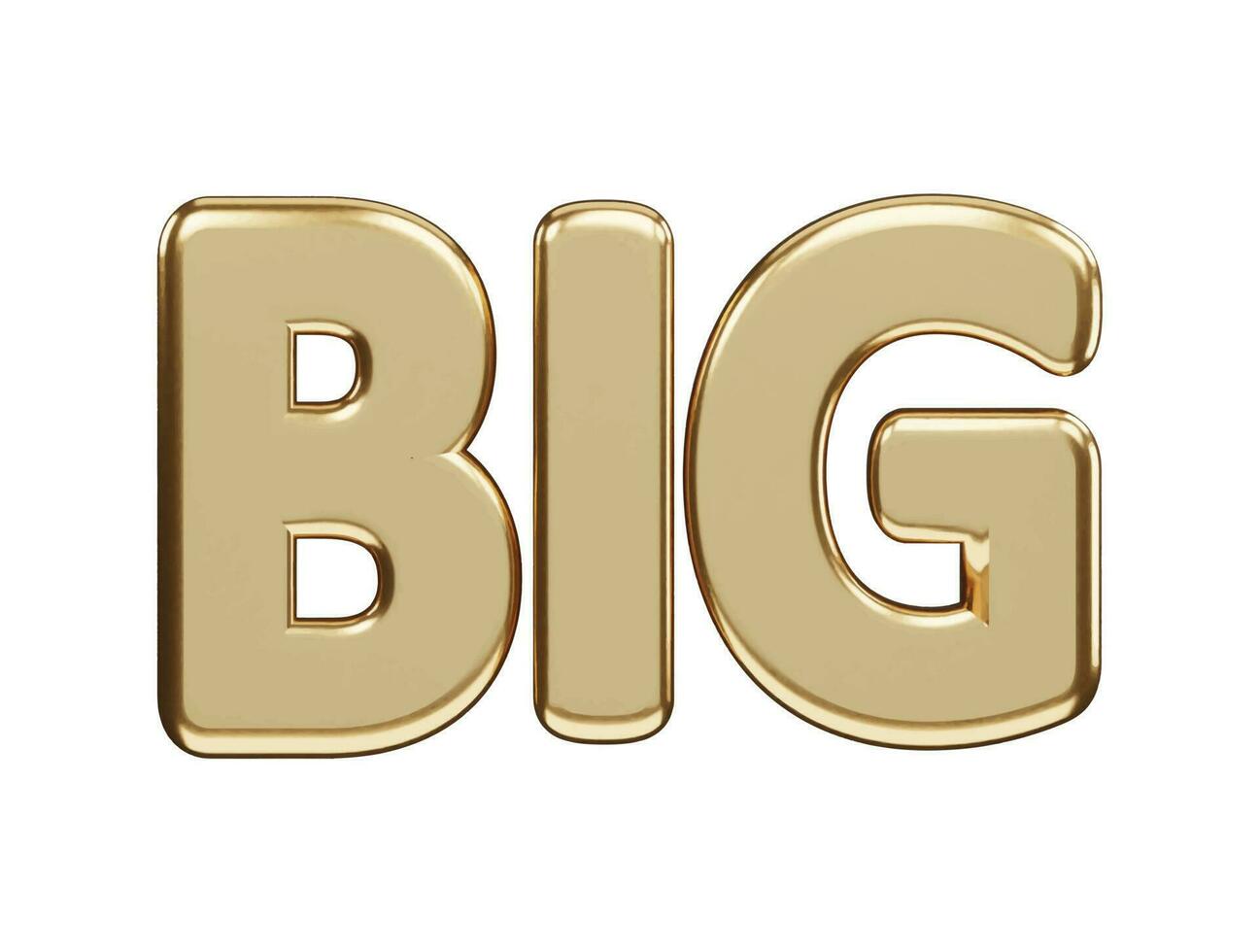 Big text effect 3d rendering vector illustration