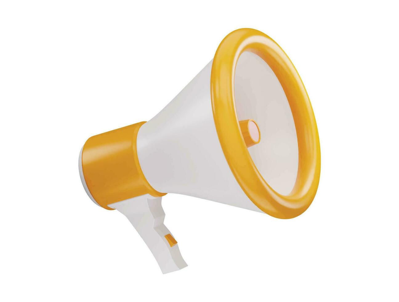 Megaphone icon with 3d vector icon illustration