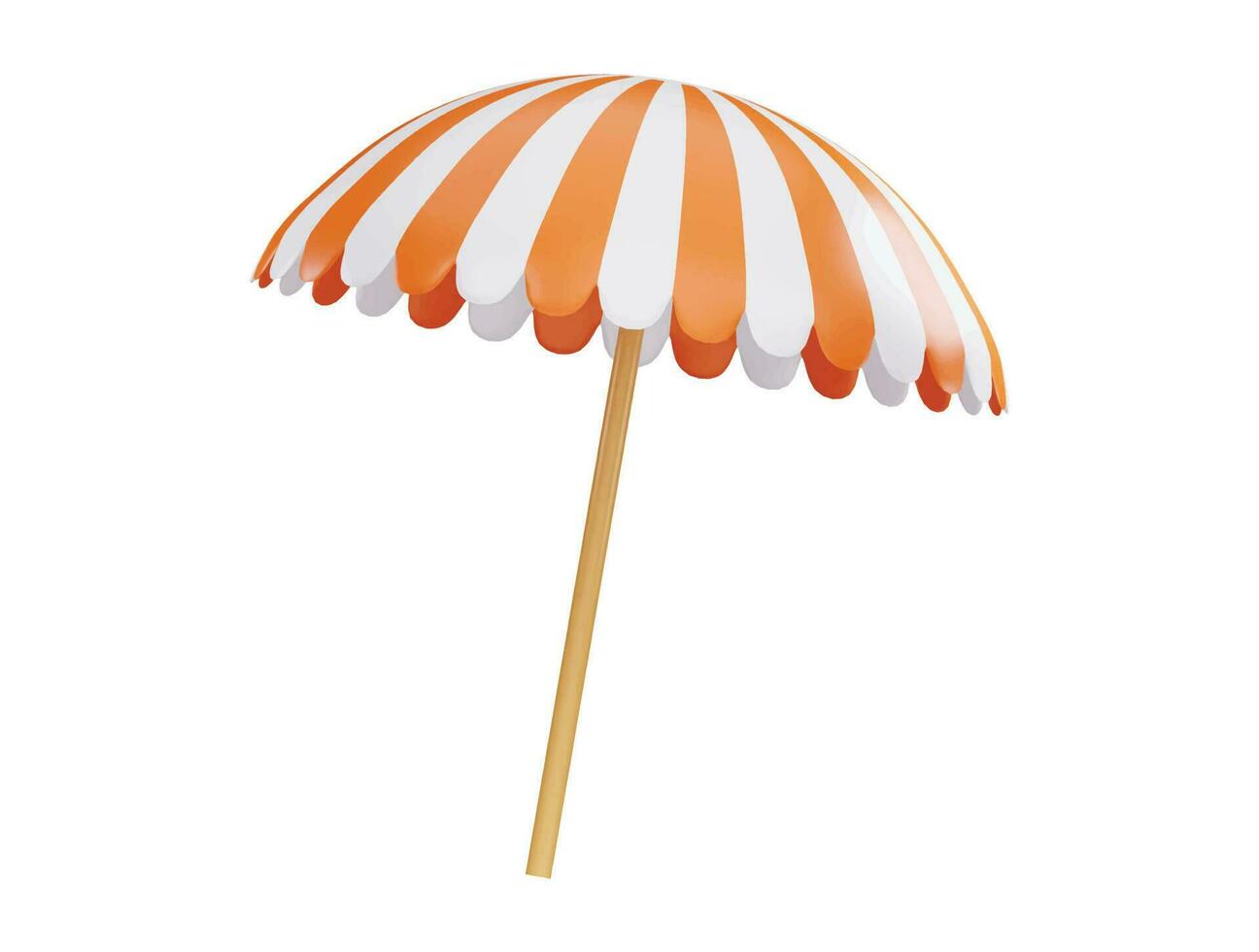 An umbrella on the sand with the word beach on it vector