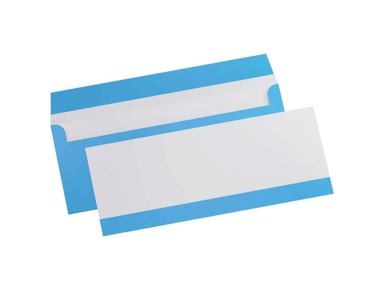 3d Envelope mockup template front view vector