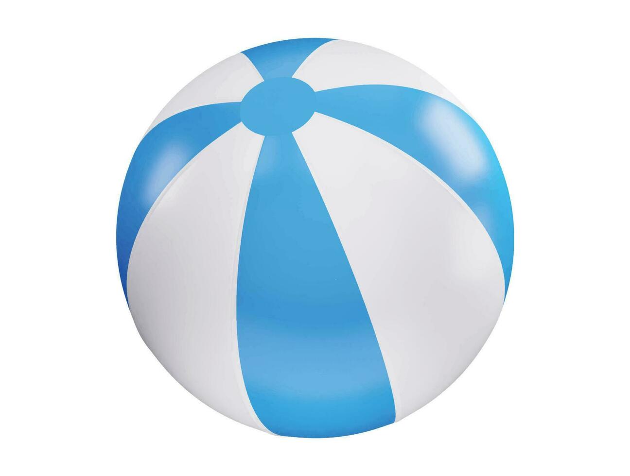 Beach ball icon 3d rendering vector illustration