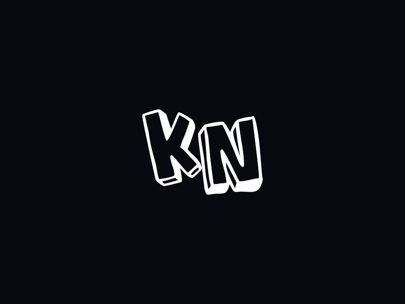 Monogram Kn Logo Icon, Unique KN Logo Letter Vector Stock