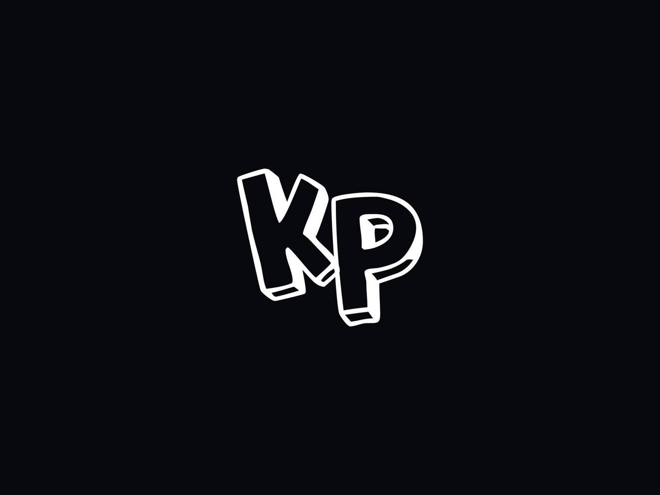 Monogram Kp Logo Icon, Unique KP Logo Letter Vector Stock