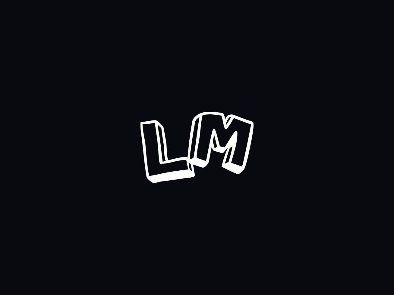moderno lm ml logo letra vector icono diseño