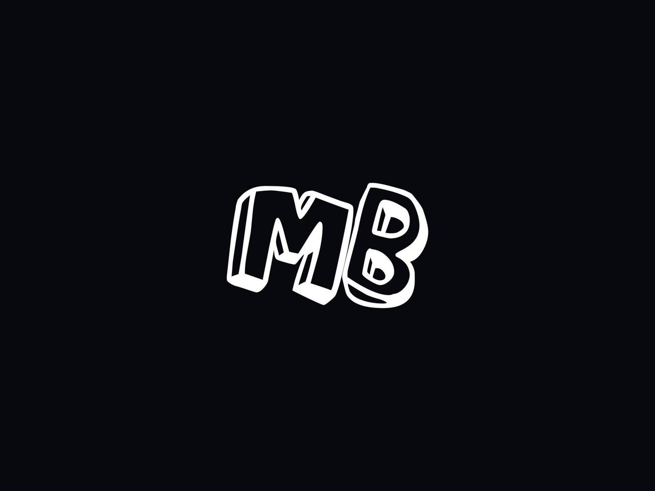 tipografía megabyte logo icono, negro blanco megabyte color logo letra vector